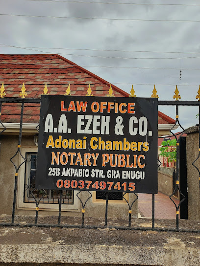 A. A. Ezeh and Co, Adonai Chambers, NOTARY PUBLIC